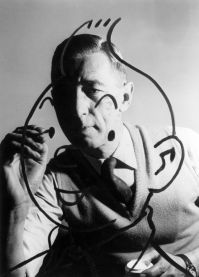 Hergé dibujó a Tintín