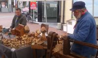 Handmade wooden mushroom - souvenir from Belgium