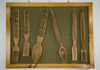 Carved wooden utensils